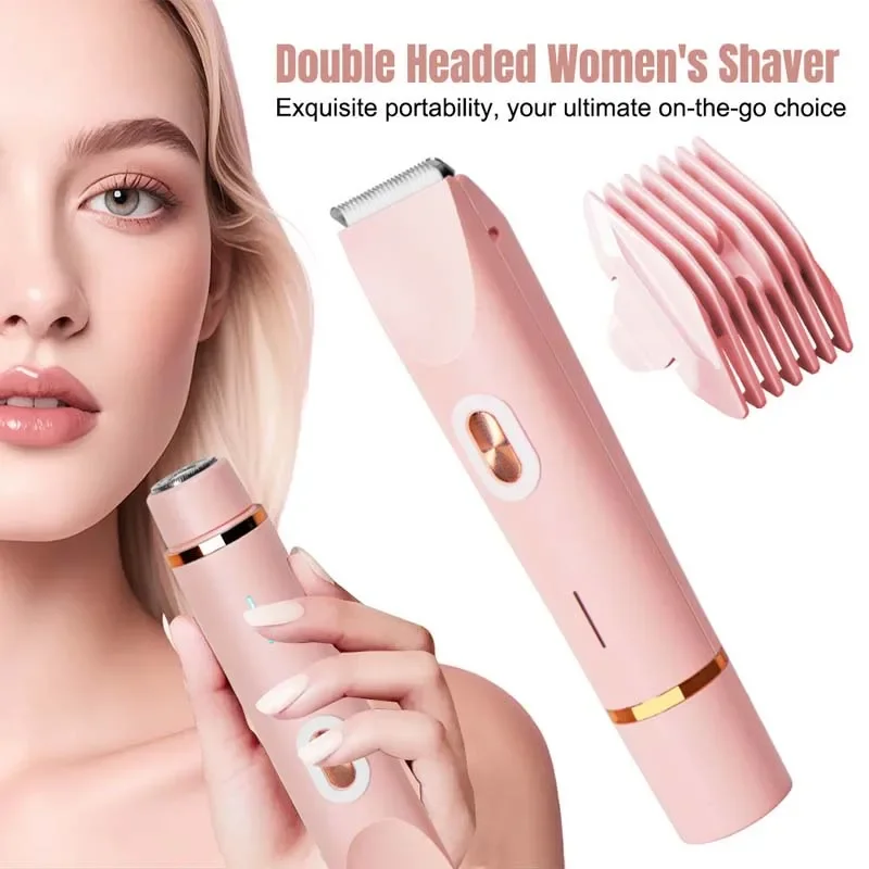 Body Trimmer - Elektrischer Rasierer für Frauen mit Doppelkopf,