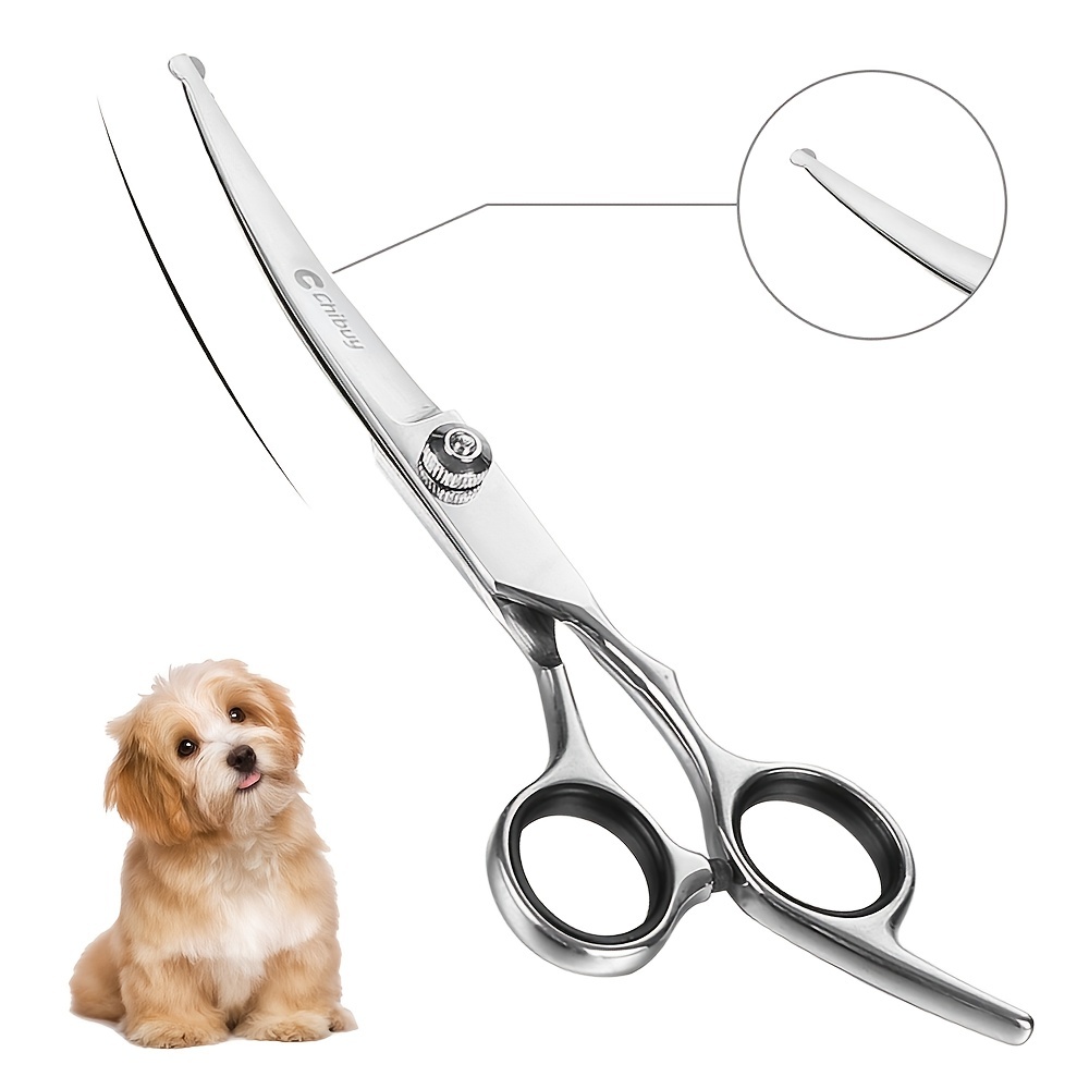 Grooming Scissors - Haustierschere 1 Stück Haustier-Metallschere mit Gebogener