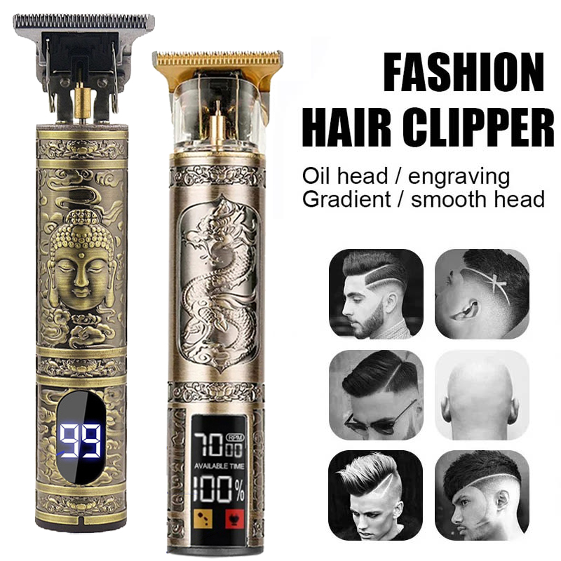 Electric Shaver Rotary - Wiederaufladbare Herren T9 Carving Haarschneidemaschine Vintage