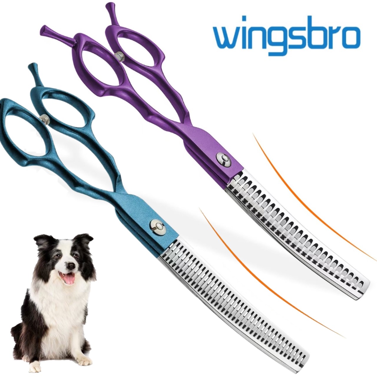 Grooming Scissors - 7-Zoll Gebogene Scheren aus Edelstahl für