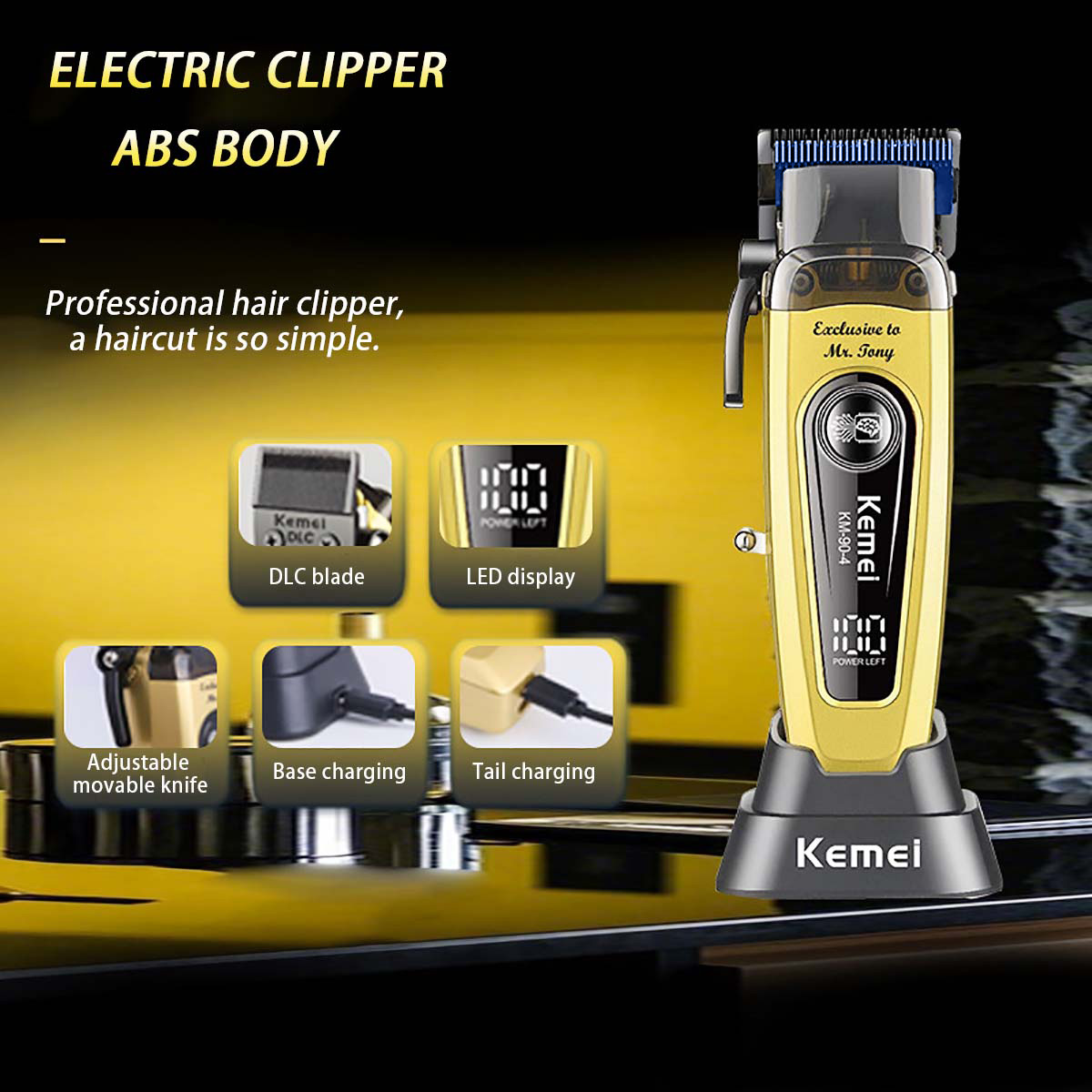 Hair Clipper - Kemei km 90 4 Professionelle Haarschneidemaschine