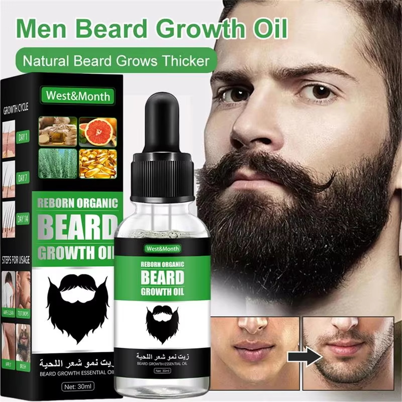 Beard Oil - Schnelles, natürliches Bartwachstumsöl für reife Männer,