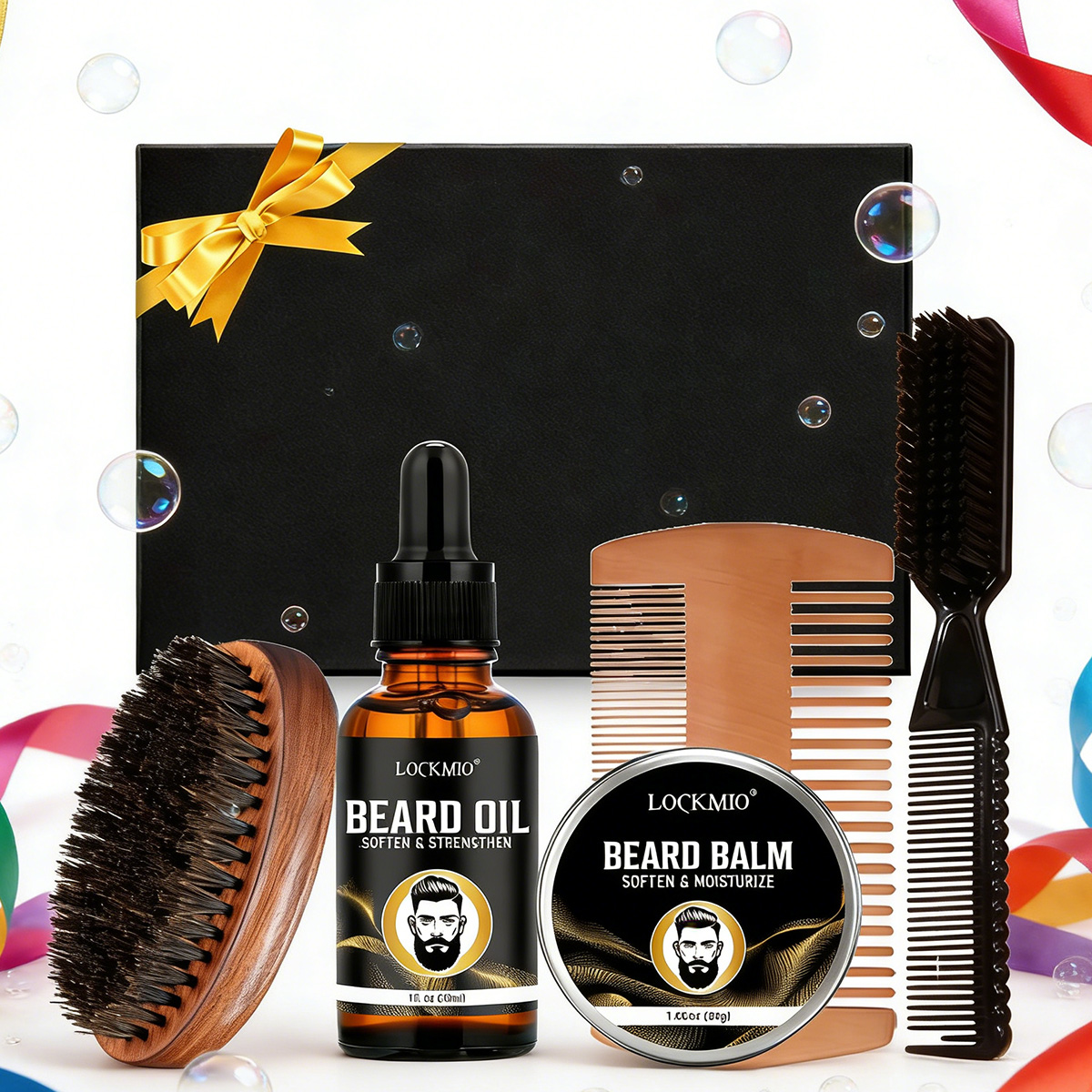Beard Oil - LOCKMIO Bartpflege-Stylingprodukt für Männer Langanhaltend Feuchtigkeitsspendendes