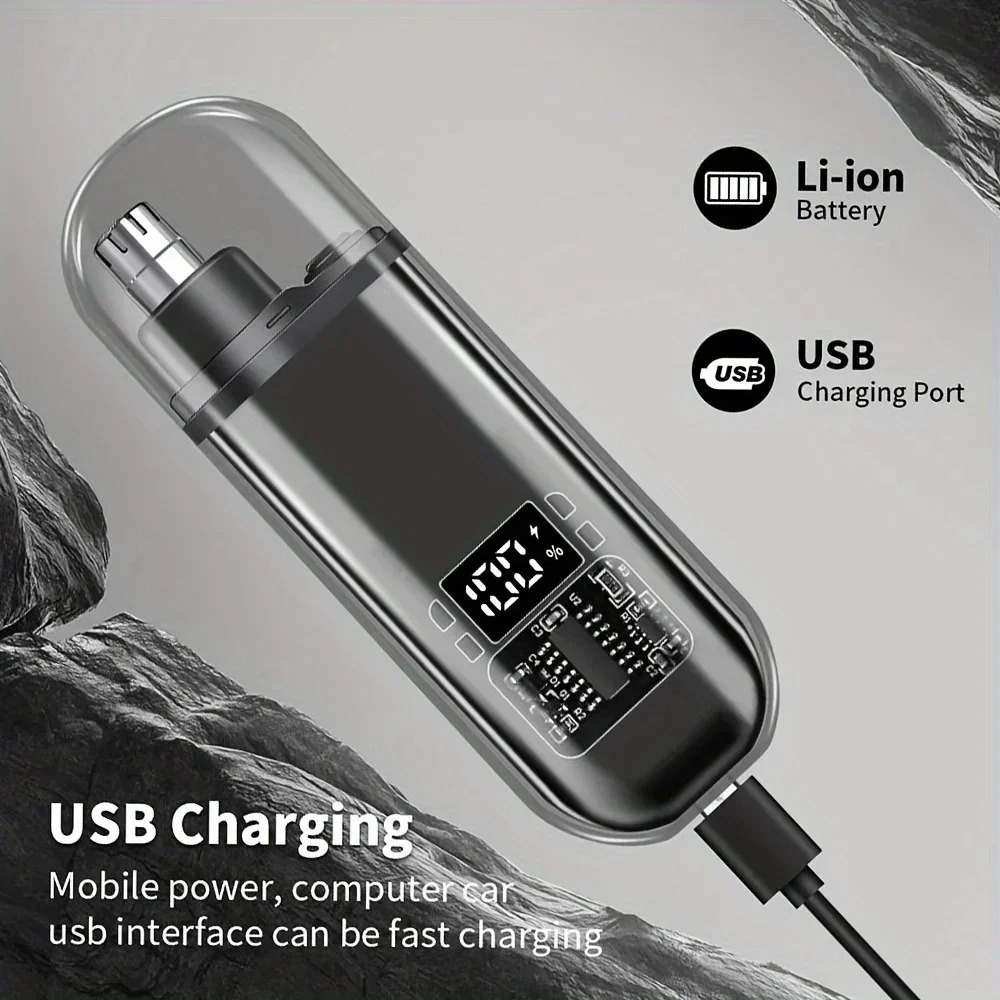 Nose Trimmer - Nasen- und Ohrenhaarschneider für Männer, USB-Schnellladung,