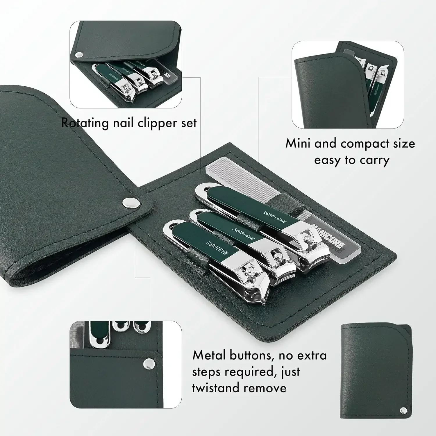4-teiliges Nagelpflegeset für  – Mens Grooming Travel Kit Bewertung und Preis