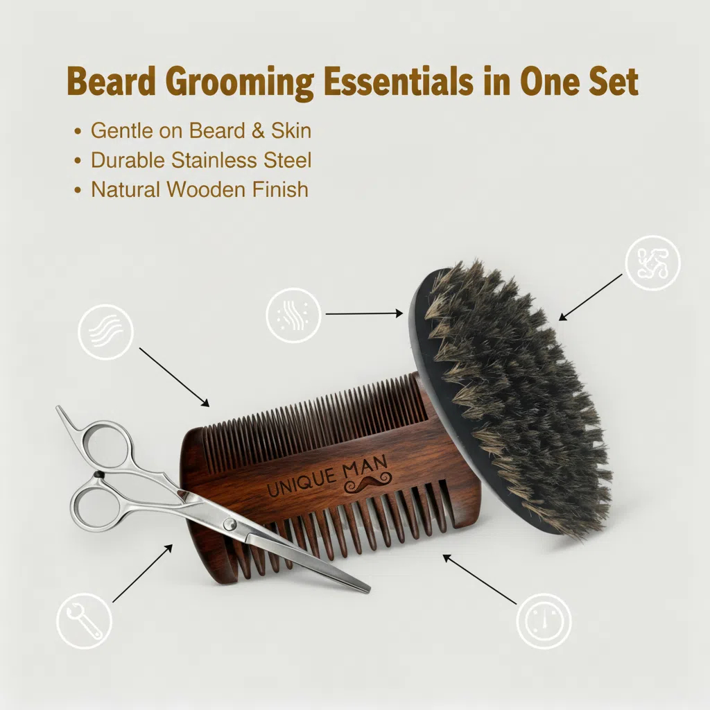 UNIQUE MAN Herren-Bart-Set, sc – Grooming Kit Bewertung und Preis
